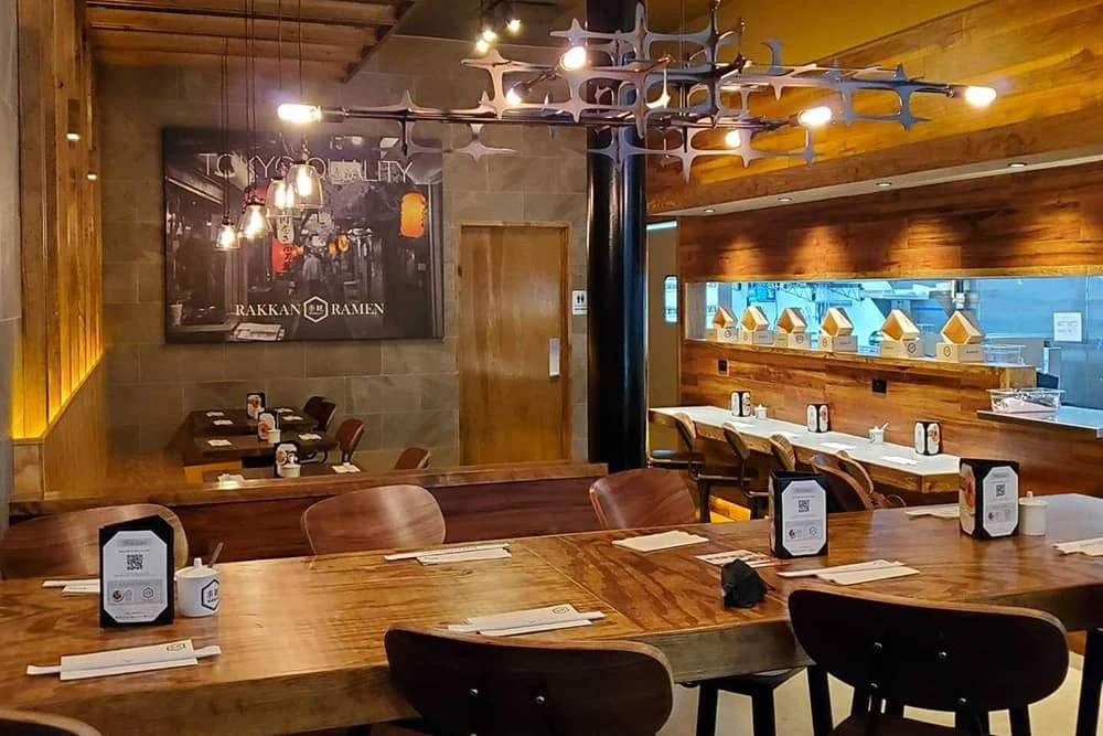 Inside RAKKAN Ramen Houston Heights at M-K-T
