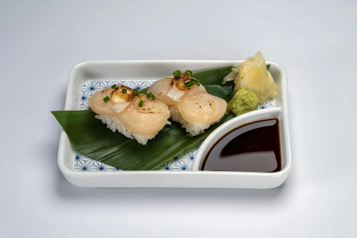 2pcs Aburi Hotate* from RAKKAN Ramen