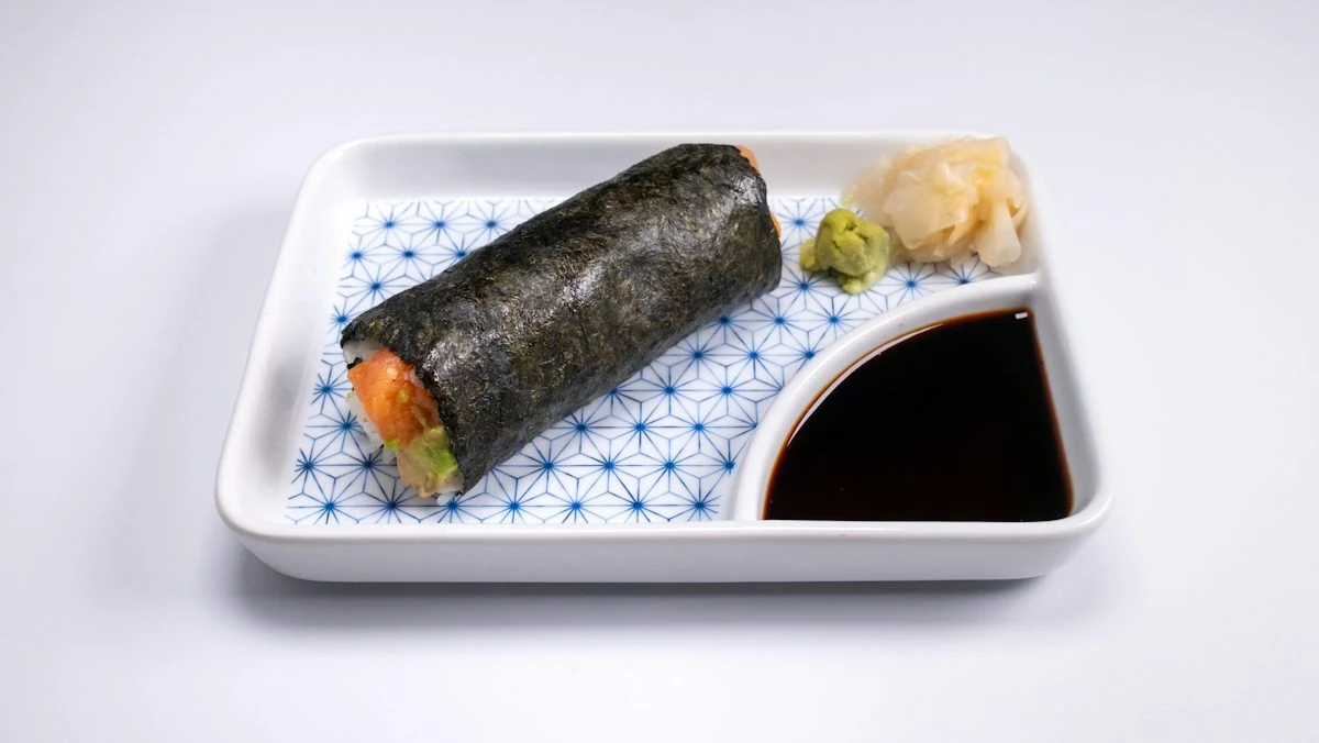 Salmon Avocado Hand Roll from RAKKAN Ramen